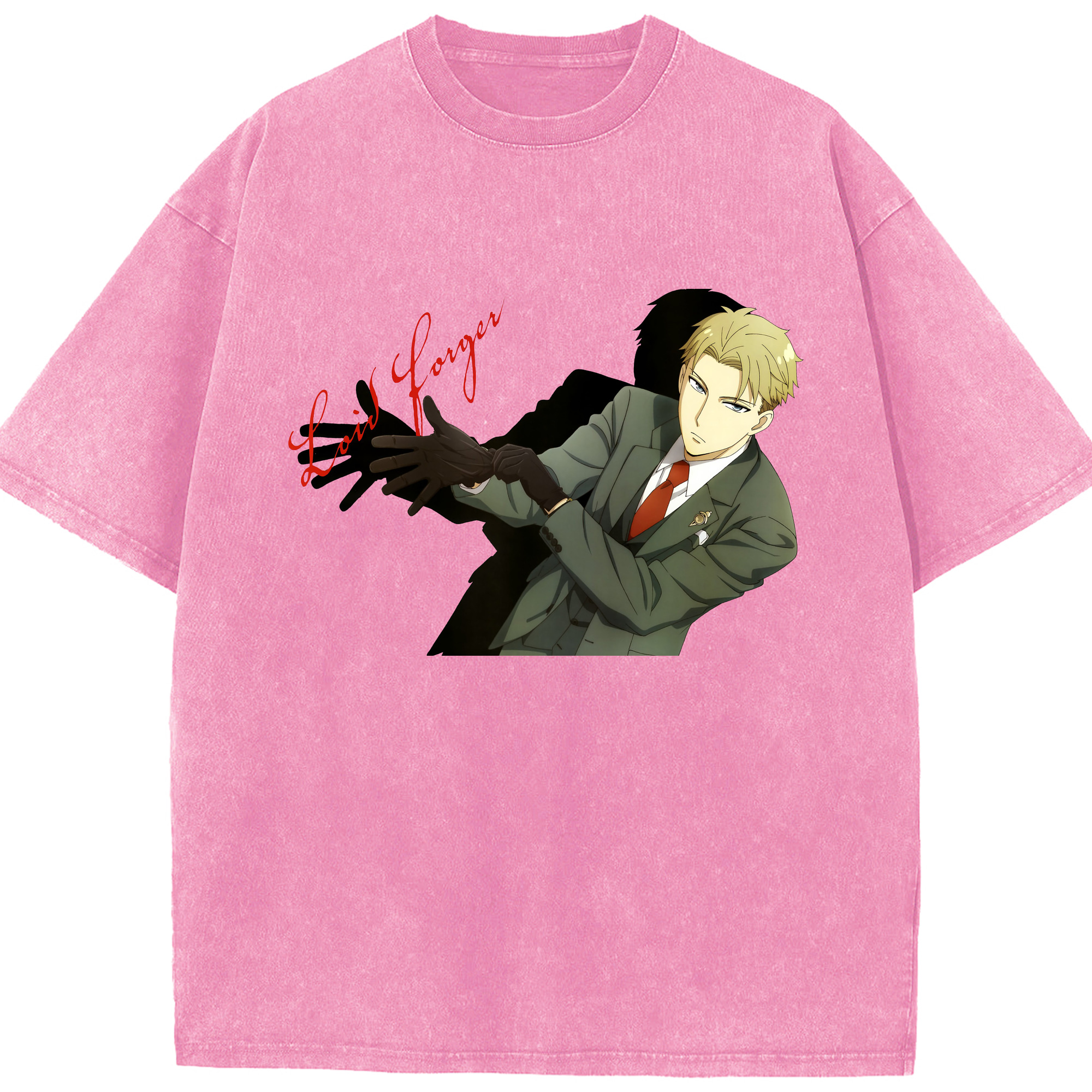 （画像用） SPY×FAMILY间谍家家酒 綿100% ヴィンテージ風 半袖Tシャツ（フロントプリント）